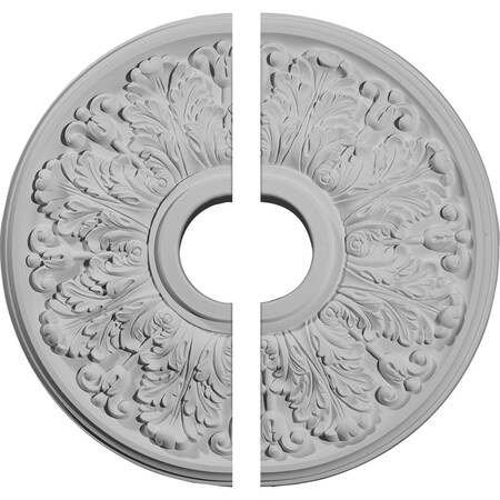 Ekena Millwork Apollo Ceiling Medallion, Two Piece (Fits Canopies up to 5 5/8"), 16 1/2"OD x 3 5/8"ID x 1 1/8"P CM16AP2
